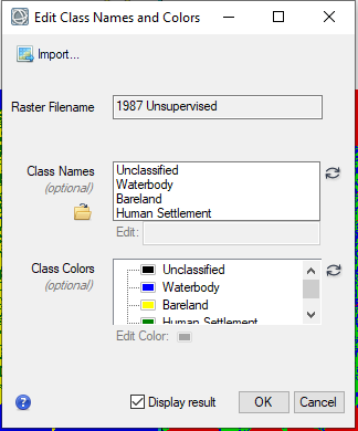 image of  edit classes and color for the 1987 unsupervised image