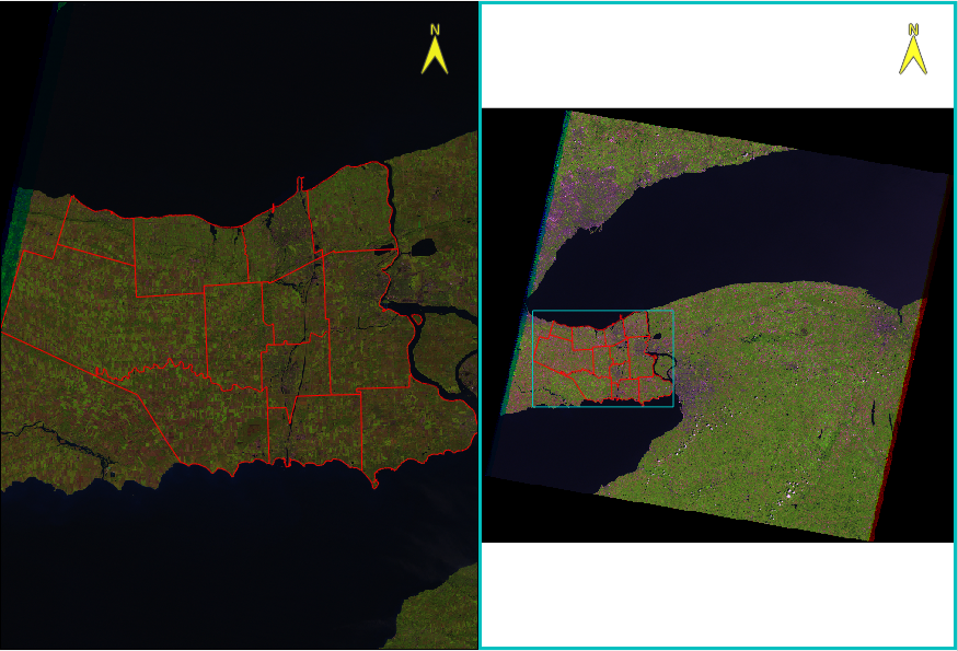 Niagara municipal boundary shapefile 1 on the visualization aera